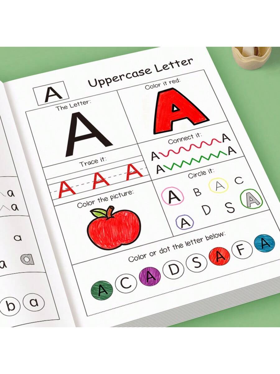 48 Pages Alphabet Tracing Activity Book For Toddlers- Colorful ABC Learning Workbook With Uppercase/Lowercase Practice, Preschool Must- Have, Educational & Fun, Enhances Early Literacy