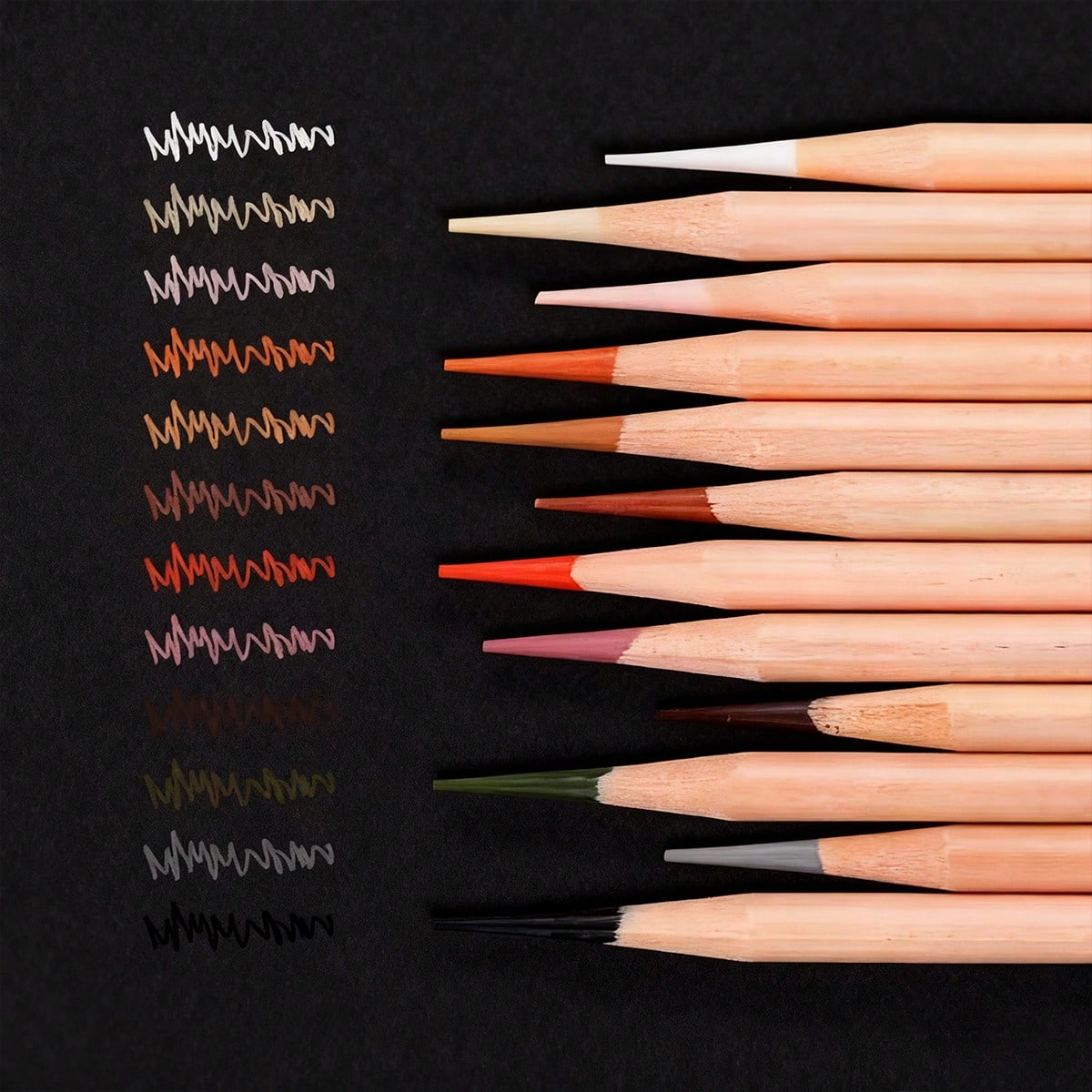 4pcs/12pcs/24pcs Colored Charcoal Pencils, Colored Charcoal Drawing Pencils, Art Student Colored Pencil Set, Suitable For Students, Artists And Painting Enthusiasts