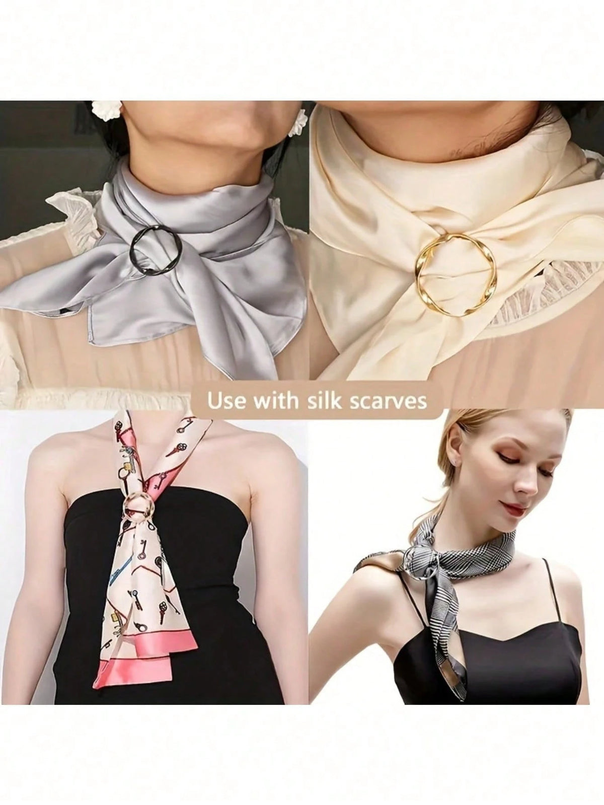 6/5/1pc Multi-Functional Alloy Buckle Set- Versatile, Mix & Match, Adjustable Length, Knotting, Suitable For Belts, Waistbands And T-Shirts, Casual Style Fabric DIY Crafts, Back To School, Room Decor