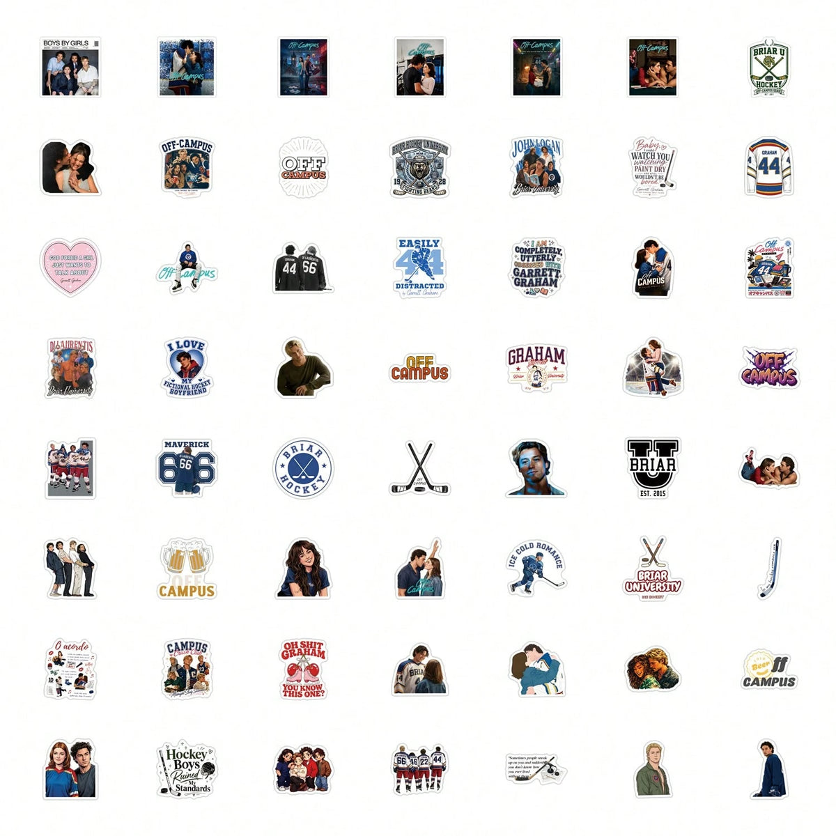 60Pcs Off Campus Stickers- Perfect For Decorating Your Perfect For Journals, Scrapbooks, And Party Supplies, Water Bottles, Computer, Car, Luggage, For Handmade Card Decoration Laptop Tablet Sticker