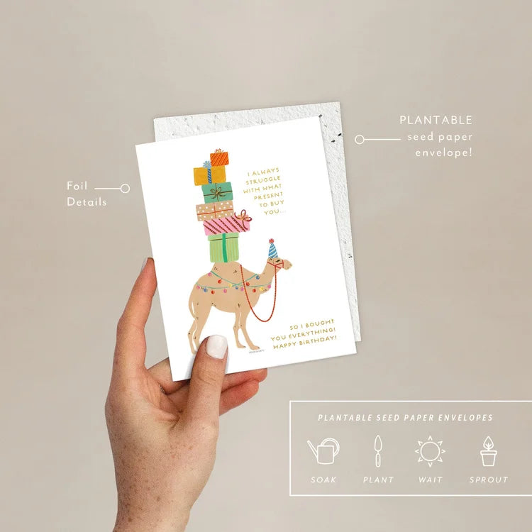 Confetti Camel - Birthday Card