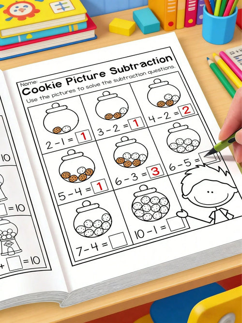 Addition And Subtraction Within 10 And 20, Number Lines, Word Puzzles, Decomposition And Combination, Mental Arithmetic Cards, Vertical And Horizontal Layouts, Daily Arithmetic Training, Students, Sch