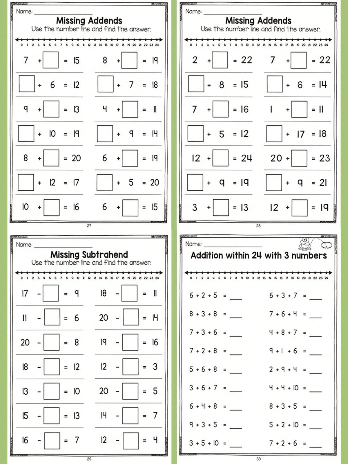 Addition And Subtraction Within 10 And 20, Number Lines, Word Puzzles, Decomposition And Combination, Mental Arithmetic Cards, Vertical And Horizontal Layouts, Daily Arithmetic Training, Students, Sch