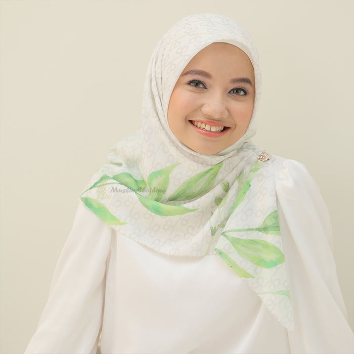 Aisyah Scarves® White Aranya Series Ultrafine Voal Scarf Hijab