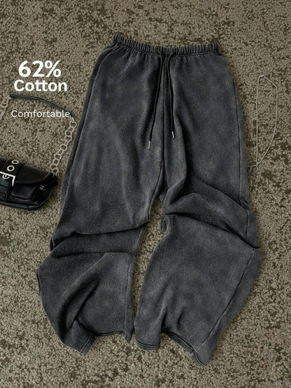 Attitoon Casual Minimalist Daily Versatile Party Airport Y2K Sweatpants, Light Color Leopard Print Pattern Summer Outing Women's Sweatpants