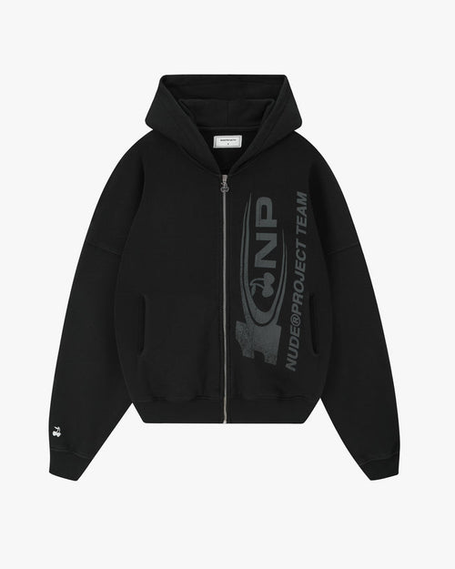 Ayrton Zip-Up Hoodie Black