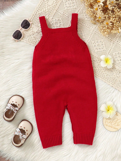 Baby Girl Letter Embroidered Sweater Bodysuit