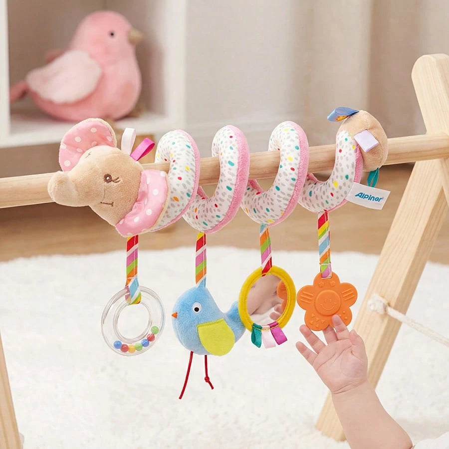 Baby Stroller And Car Seat Toys, Donkey And Elephant Plush Decor, Suitable For Newborn Boys And Girls, Baby Holiday Essentials, 0-12 Months Plush Sensory Activity Toys, Baby Baptism Birthday Gifts, Ch