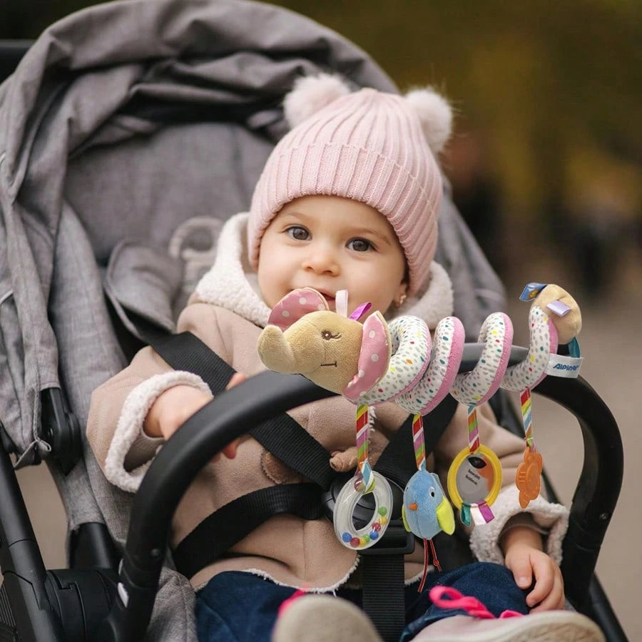 Baby Stroller And Car Seat Toys, Donkey And Elephant Plush Decor, Suitable For Newborn Boys And Girls, Baby Holiday Essentials, 0-12 Months Plush Sensory Activity Toys, Baby Baptism Birthday Gifts, Ch