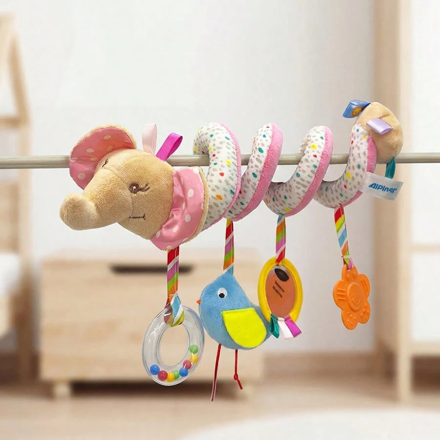 Baby Stroller And Car Seat Toys, Donkey And Elephant Plush Decor, Suitable For Newborn Boys And Girls, Baby Holiday Essentials, 0-12 Months Plush Sensory Activity Toys, Baby Baptism Birthday Gifts, Ch
