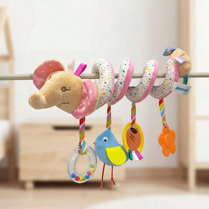 Baby Stroller And Car Seat Toys, Donkey And Elephant Plush Decor, Suitable For Newborn Boys And Girls, Baby Holiday Essentials, 0-12 Months Plush Sensory Activity Toys, Baby Baptism Birthday Gifts, Ch