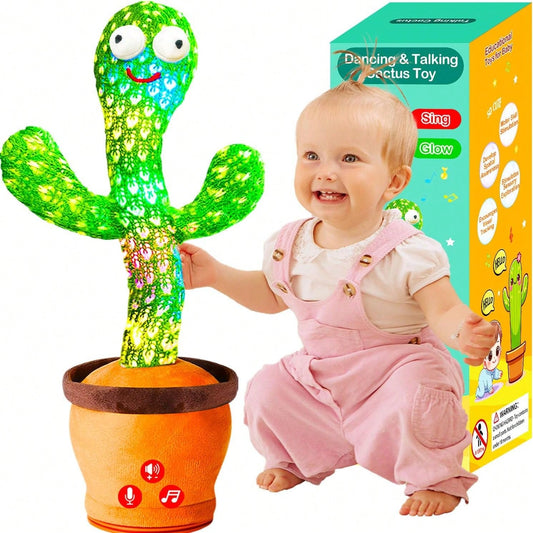 Baby Toys Interactive, Dancing Talking Cactus Toy Volume Adjustable, Mimicking Singing Repeating, Easter Gifts/ Easter Basket Stuffers For Baby Toddler, Toddler Infant Baby Toys Gifts For Boys Girls
