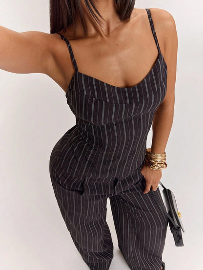 BAE Women's Summer Casual Striped Retro Commuter Camisole