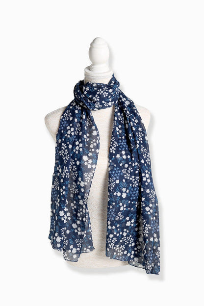 Blue Sakura Scarf – Lightweight Soft Wrap Blue Sakura Scarf – Lightweight Soft Wrap Scarves