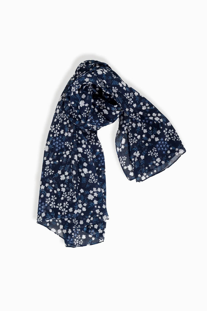 Blue Sakura Scarf – Lightweight Soft Wrap Blue Sakura Scarf – Lightweight Soft Wrap Scarves