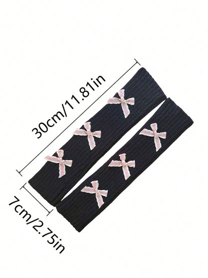 Bow Tie Arm Warmers For Girls, Autumn And Winter Season, Warmth, Winter Accessories, Elegant Design, Girls Accessories, Sleeves, Back To School