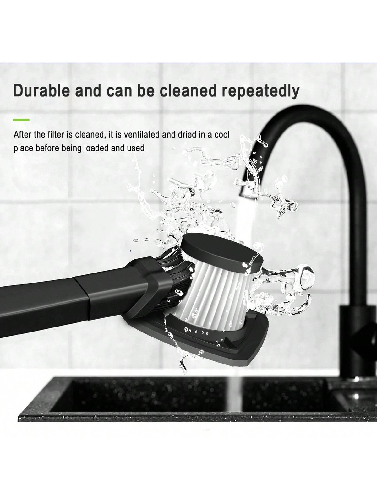 CascadeVac 2000mAh Portable Handheld Vacuum Cleaner, Strong Suction USB Rechargeable Mini Vacuum Cleaner With Multiple Accessories, Suitable For Car, Home, Office And Crevices