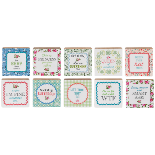 Cheeky Chic Message Art Blocks