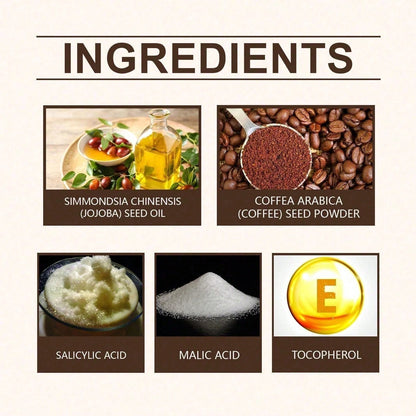 Coffee Facial Scrub, Men's Facial Hair Cleanser Pores Refreshing Comfort Cleansing Cream