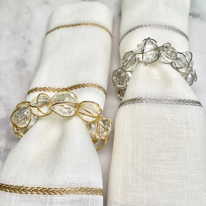 Crystal Bauble Napkin Ring / Gold