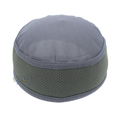 Dark Gray with Graphite Madun Vented Top Pliable Two-Color Round Kufi Hat