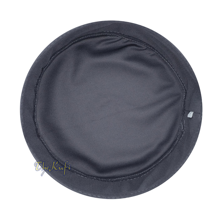 Dark Gray with Graphite Madun Vented Top Pliable Two-Color Round Kufi Hat