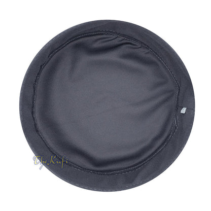 Dark Gray with Graphite Madun Vented Top Pliable Two-Color Round Kufi Hat