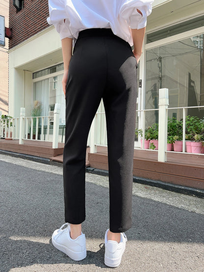 DAZY Solid Color Casual Business Long Pants,Women Dress Pants Fall