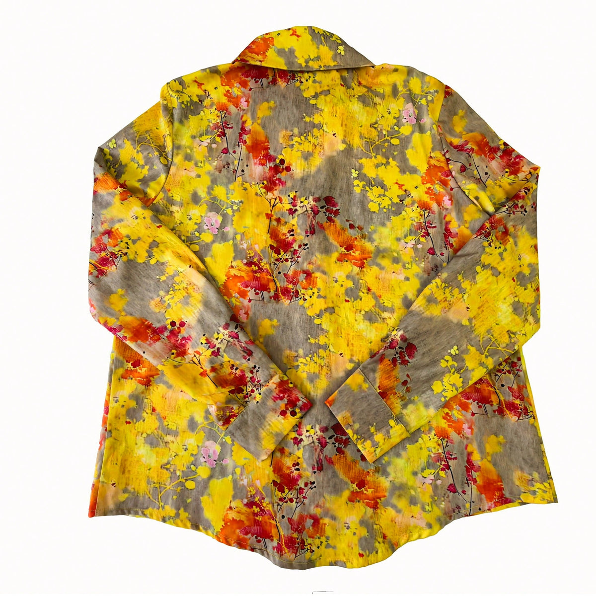 Ditsy Floral Long Sleeve Unique Design Single-Breasted Casual Shirt Spring