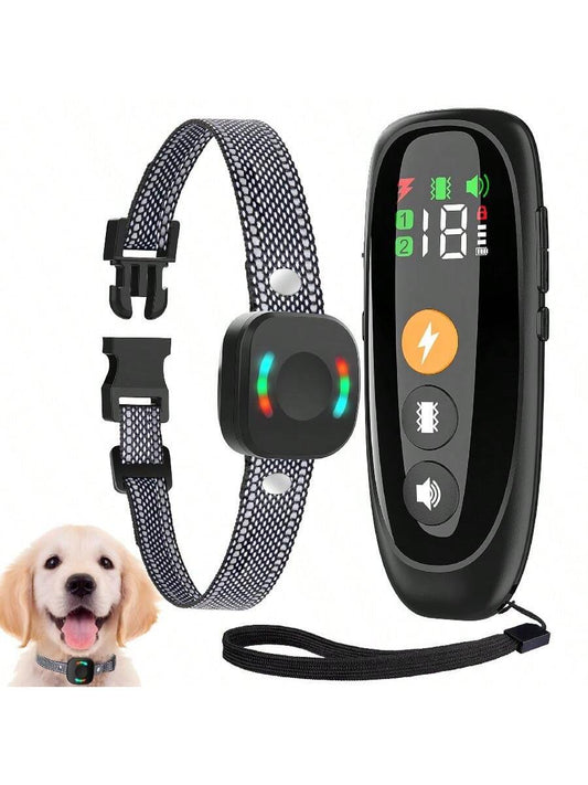 Dog Training Collar, Effective Range 2800ft, Suitable For 8-120lbs, Remote Control Shock Collar With 4 Training Modes: Beep, Vibration, Shock, Rechargeable & Waterproof, Suitable For Large/Medium/Smal