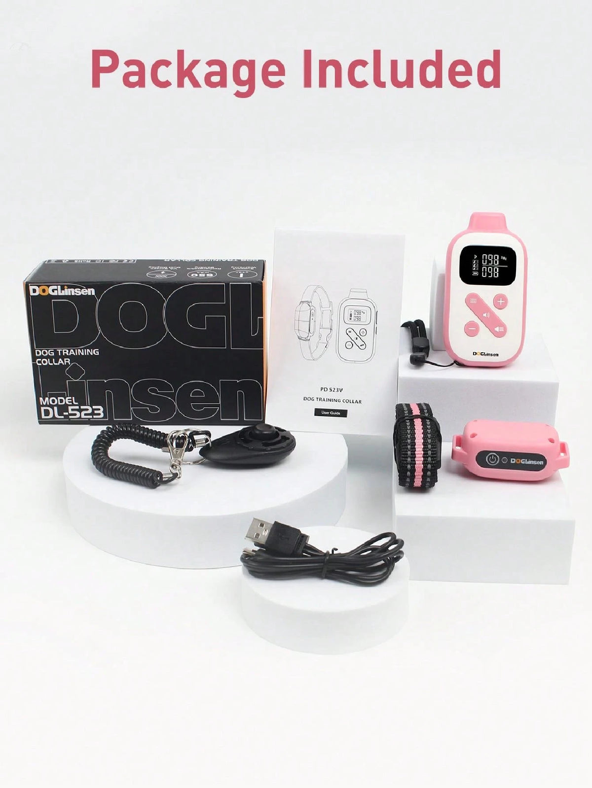 DOGLinsen No Shock Dog Lover Gift And Dog Mom Love Training Collar, Beep And Vibrating Dog Lover Gift And Dog Mom Love Collar No Shock, No Shock Dog Lover Gift And Dog Mom Love Collar With Remote 2800