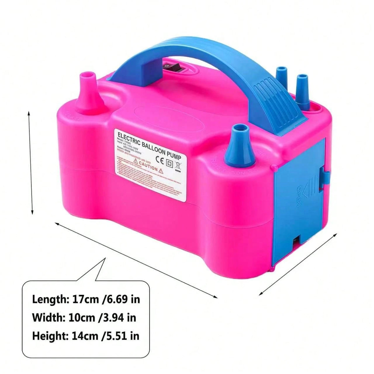 Electric Balloon Pump Inflator Portable Automatic Dual-Nozzle Balloon Blower Suitable For Birthdays And Weddings Balloon Party Decorations Halloween Essential