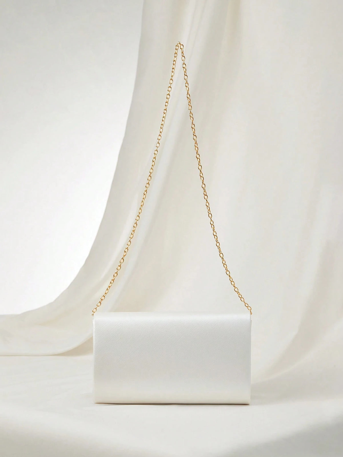 Elegant Large Women Clutch Purse Evening Bag With Detachable Chain For Wedding,Bride