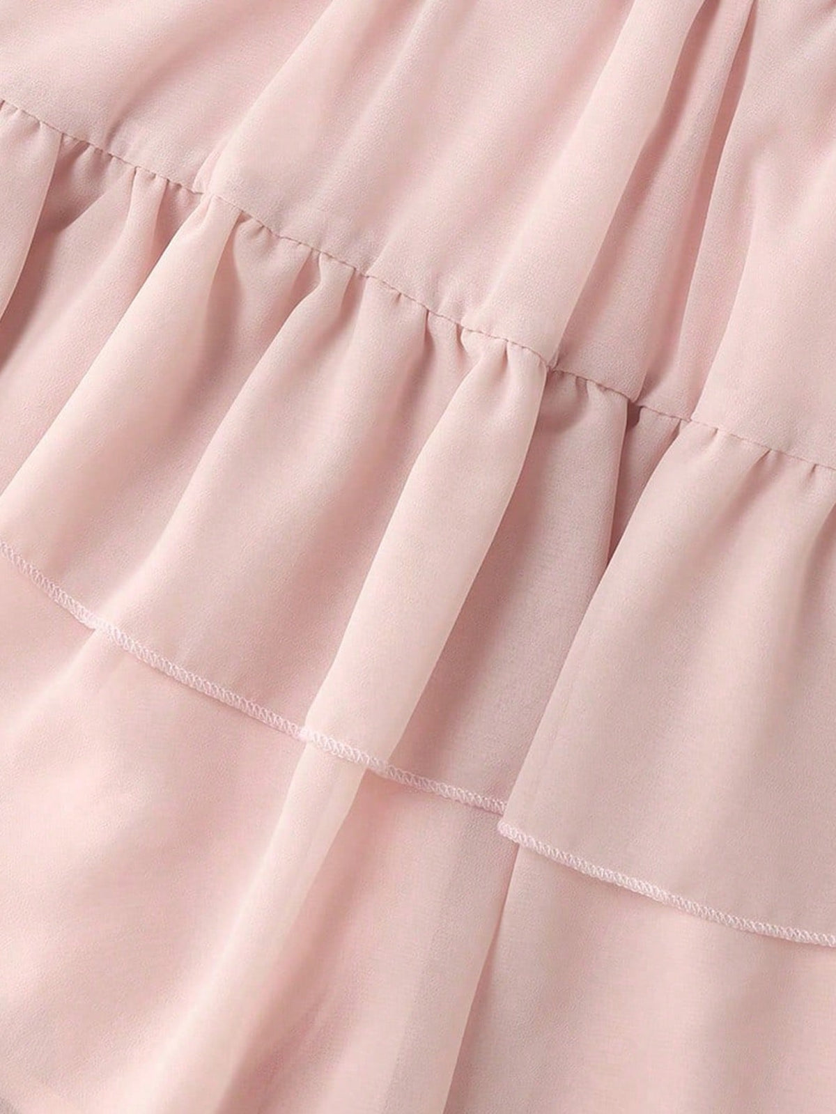 Elenzga Women's Sleeveless Tie-Front Bow Chiffon Dress,Elegant Baby Pink Summer Ruffled Layered Hem Dress,Classy Wedding Party Outfit,Versatile Casual Wear