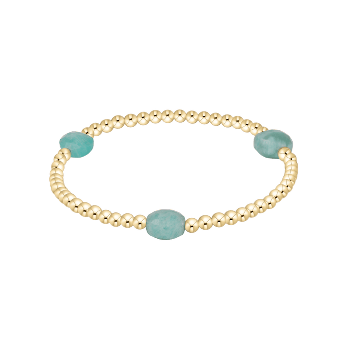 Enewton Admire Gem 3mm Gold Bracelet- Amazonite Enewton Admire Gem 3mm Gold Bracelet- Amazonite Bracelet