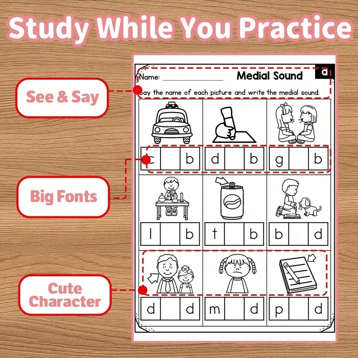 English Spelling, Reading And Writing Practice Notebook- Includes Matching, Tracing And Vocabulary Activities| Early Learning Writing Workbook To Build Confidence And Language Skills