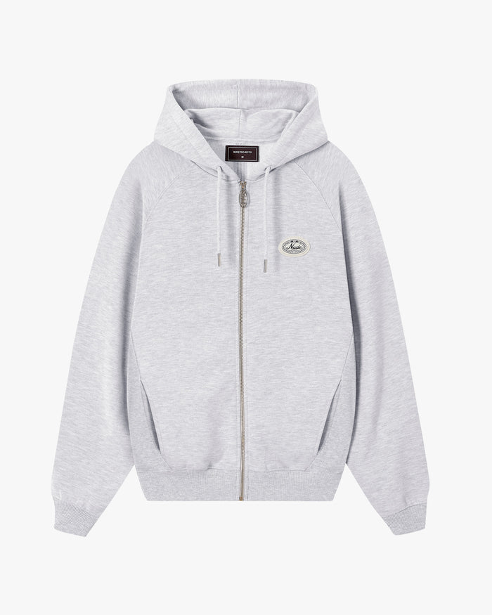 Essentials Zip-Up Hoodie Grey Melange