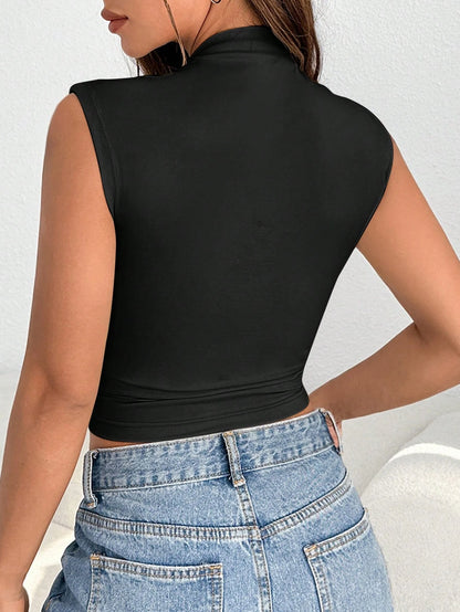 EZwear Summer Outfits Knitted Solid-Colored Top