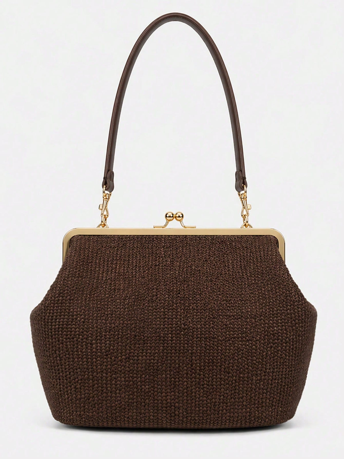 Fashionable Large Striped Clasp Shell Women's Shoulder Bag Designer PP Straw Woven Tote Bag Luxury Casual Summer Beach Woven Clutch Bag For Vacation