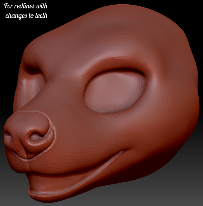 Feminine Hyena Head Base Variant 4