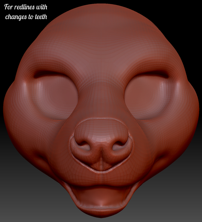 Feminine Hyena Head Base Variant 4