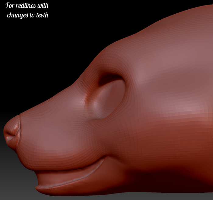 Feminine Hyena Head Base Variant 4