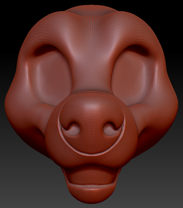Feminine Toony Large Canine Static Jaw Head Base Variant 2