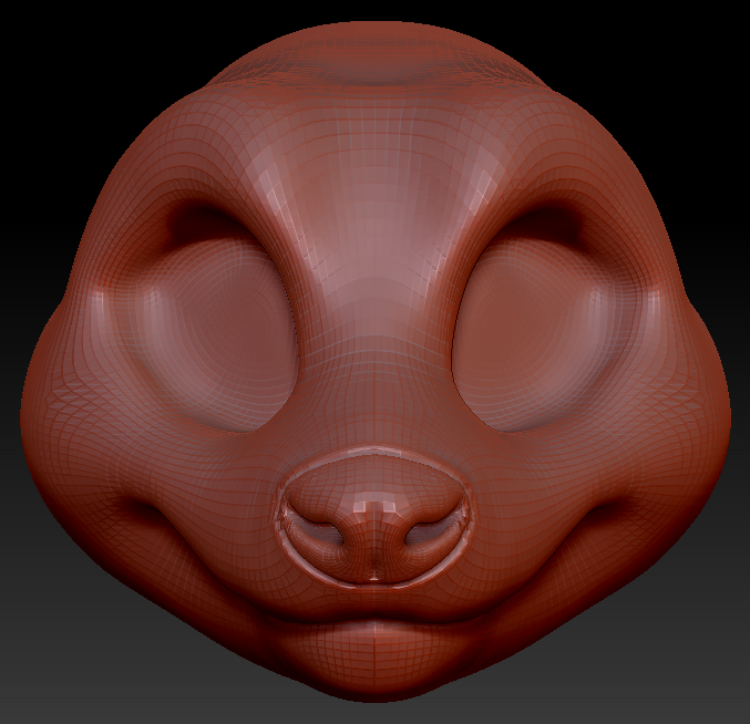 Feminine Toony Red Panda Head Base Variant 1