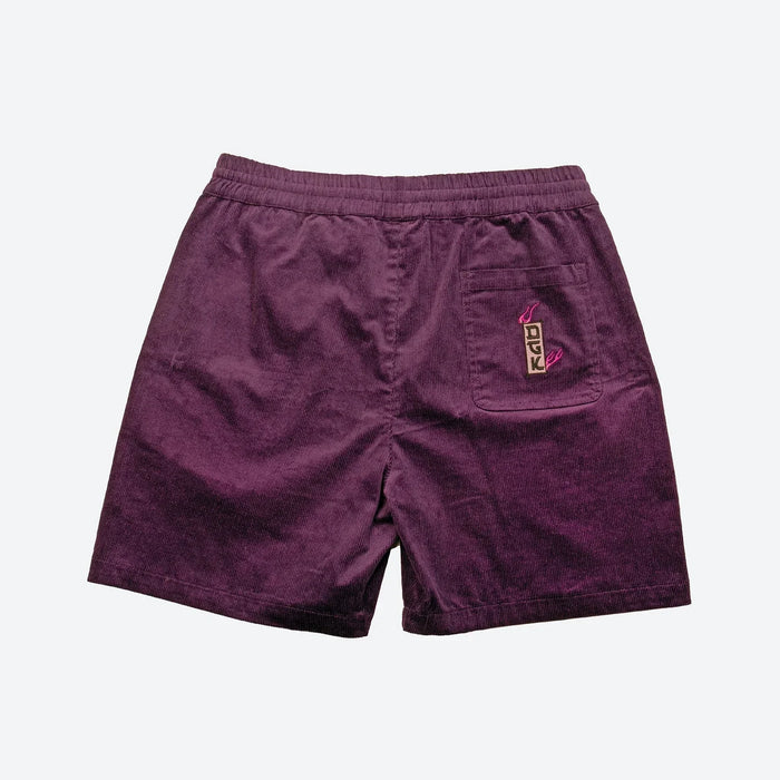 Fire Blossom Embroidered Corduroy Short - Four Street