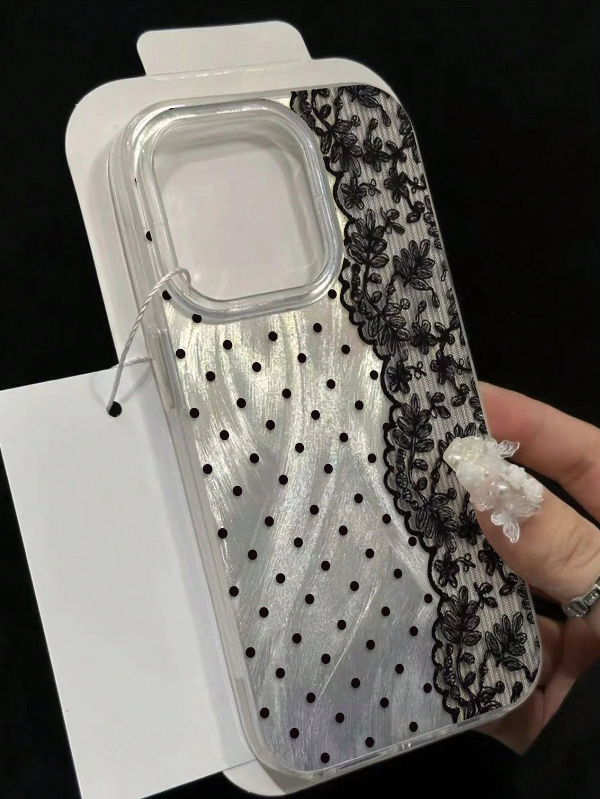 Floral Painted Elegant New Feather Chiffon Silver Minimalist Fashion Phone Case Compatible With IPhone 17/17 Pro Max, 15, 16/16 Pro, 15 Pro Max, P13, P14, P11 Soft Case, P12, XS, XR, 7/8, 7/8 Plus, S2