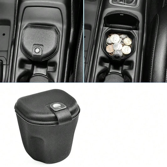 For JL 4XE Gladiator JT 2018-2025+ Cup Holder Organizer With Lid, Secure Storage Box For Coins, Cash, Keys, Custom Center Console Accessory