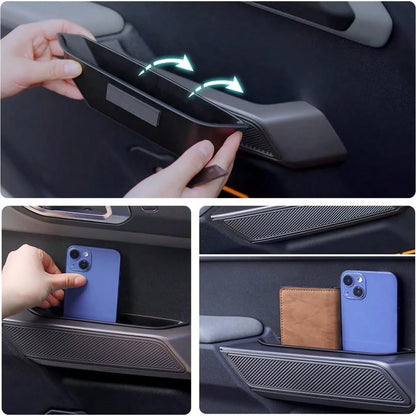Front Door Handle Storage Organizer For F/O/R/D Bronco 2021 2022 2023 2024 Car Interior Accessories, ABS Front Door Side Armrest Phone Pocket Organizer Insert Glove Pallet 2PCS (Update Handle Tray 4PC