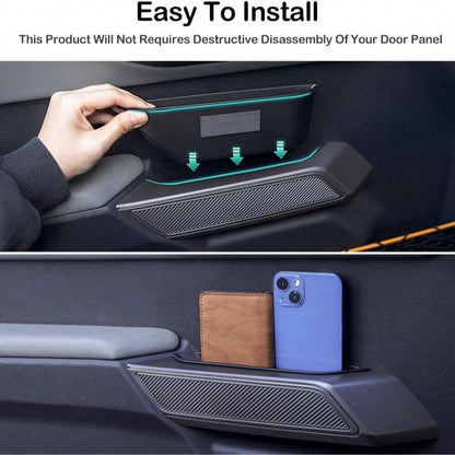 Front Door Handle Storage Organizer For F/O/R/D Bronco 2021 2022 2023 2024 Car Interior Accessories, ABS Front Door Side Armrest Phone Pocket Organizer Insert Glove Pallet 2PCS (Update Handle Tray 4PC