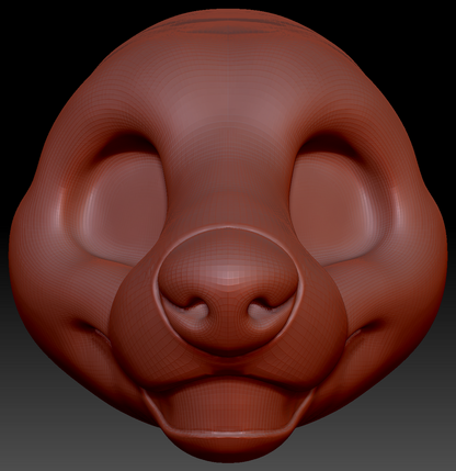 Gender Neutral Toony Marten Static Jaw Head Base Variant 1